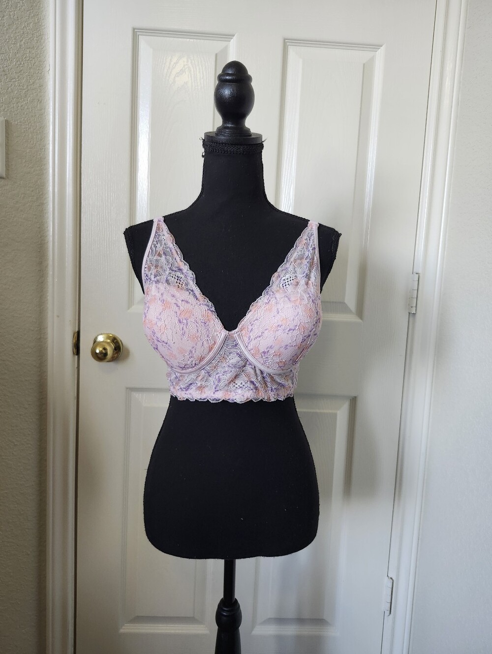 Maidenform Pastel Pink Lace Longline Bralette